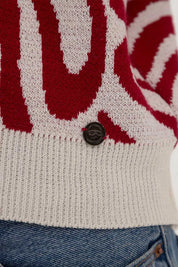 Cárdigan Like Zebra Rojo